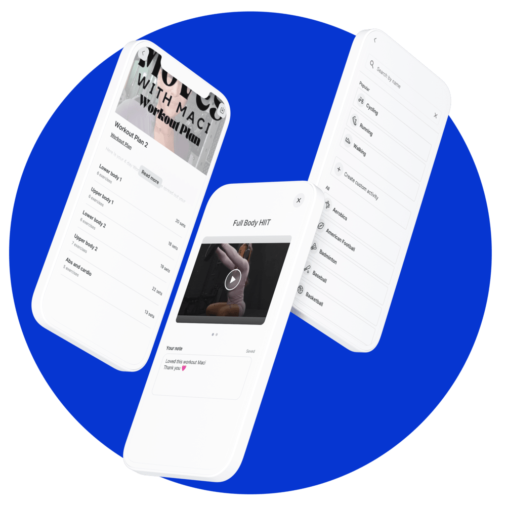 Coaching App Example - Workout Plans